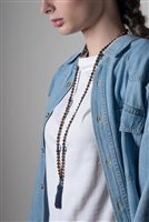 Collier Antracite Mala Tibetani 108 Grani in Pierres semi-précieuses Occhio di tigre MT02 PARBAT - MT02 PARBAT